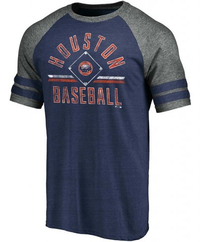 Men's Heathered Navy-Gray Houston Astros True Classics Diamond Legacy Tri-Blend Raglan T-shirt $25.19 T-Shirts