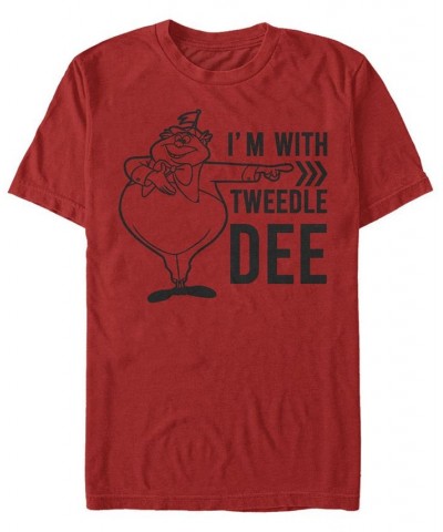 Men's Tweedle Dee Dum Dee Short Sleeve Crew T-shirt Red $16.10 T-Shirts