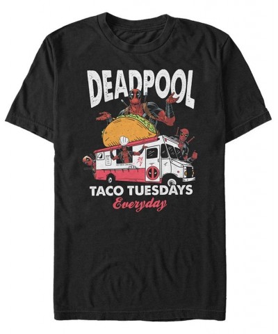 Marvel Men's Deadpool Taco Tuesday Short Sleeve T-Shirt Black $18.54 T-Shirts