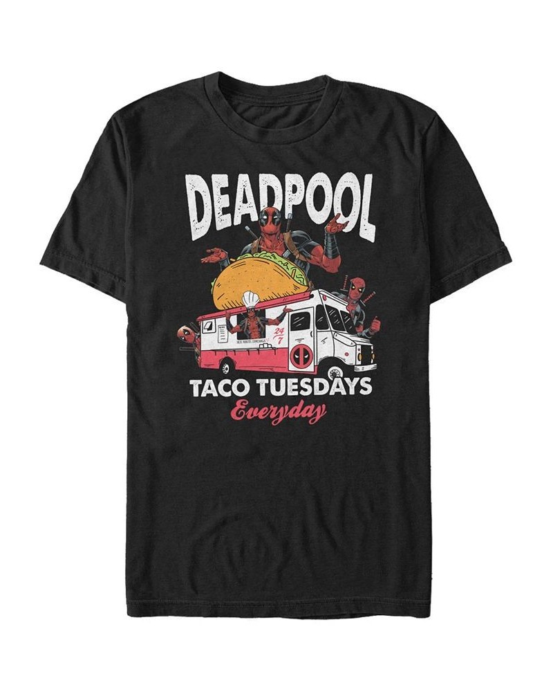 Marvel Men's Deadpool Taco Tuesday Short Sleeve T-Shirt Black $18.54 T-Shirts