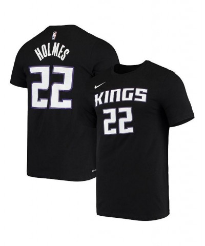 Men's Richaun Holmes Black Sacramento Kings Name and Number Performance T-shirt $19.60 T-Shirts