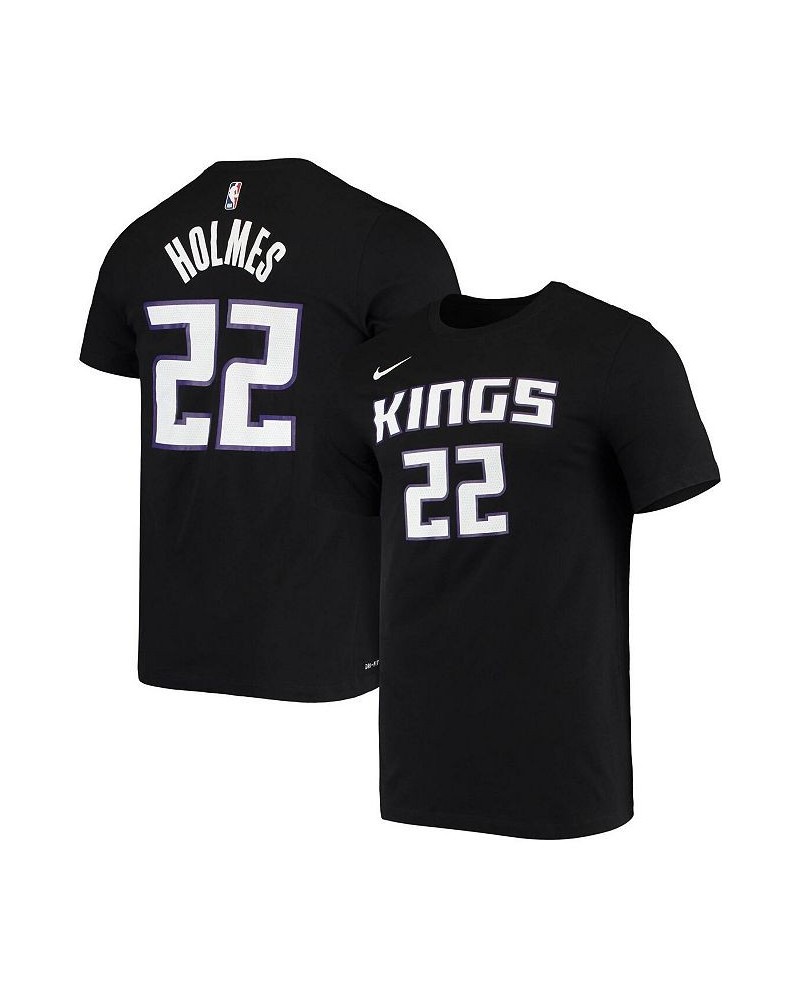 Men's Richaun Holmes Black Sacramento Kings Name and Number Performance T-shirt $19.60 T-Shirts