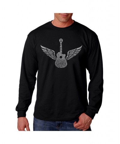 Men's Word Art Long Sleeve T-Shirt - Amazing Grace Black $20.79 T-Shirts