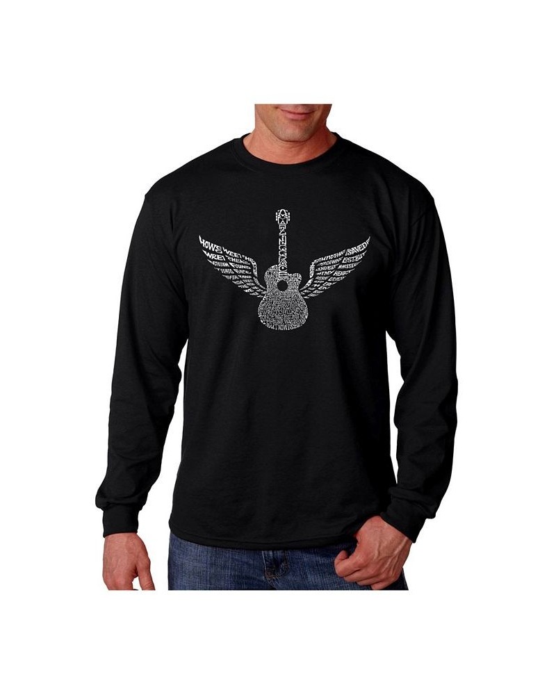 Men's Word Art Long Sleeve T-Shirt - Amazing Grace Black $20.79 T-Shirts