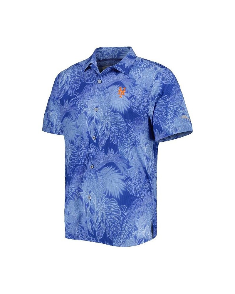 Men's Royal New York Mets Big and Tall Luminescent Fronds Camp IslandZone Button-Up Shirt $78.75 Shirts