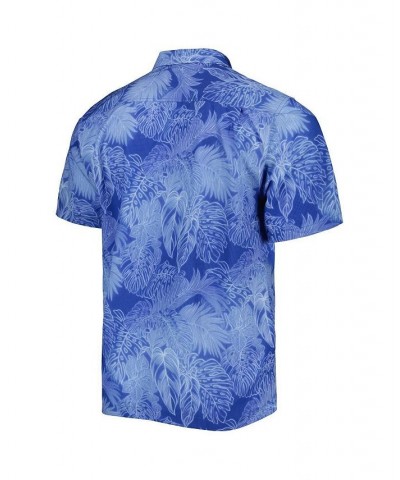 Men's Royal New York Mets Big and Tall Luminescent Fronds Camp IslandZone Button-Up Shirt $78.75 Shirts