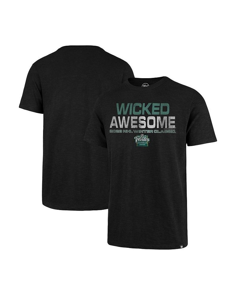 Men's Black 2023 NHL Winter Classic Wicked Awesome Scrum T-shirt $23.10 T-Shirts