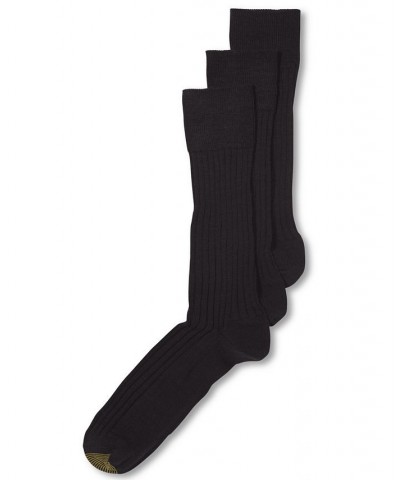 Men's 3- Pack Dress Windsor Wool Crew Socks Black $10.42 Socks