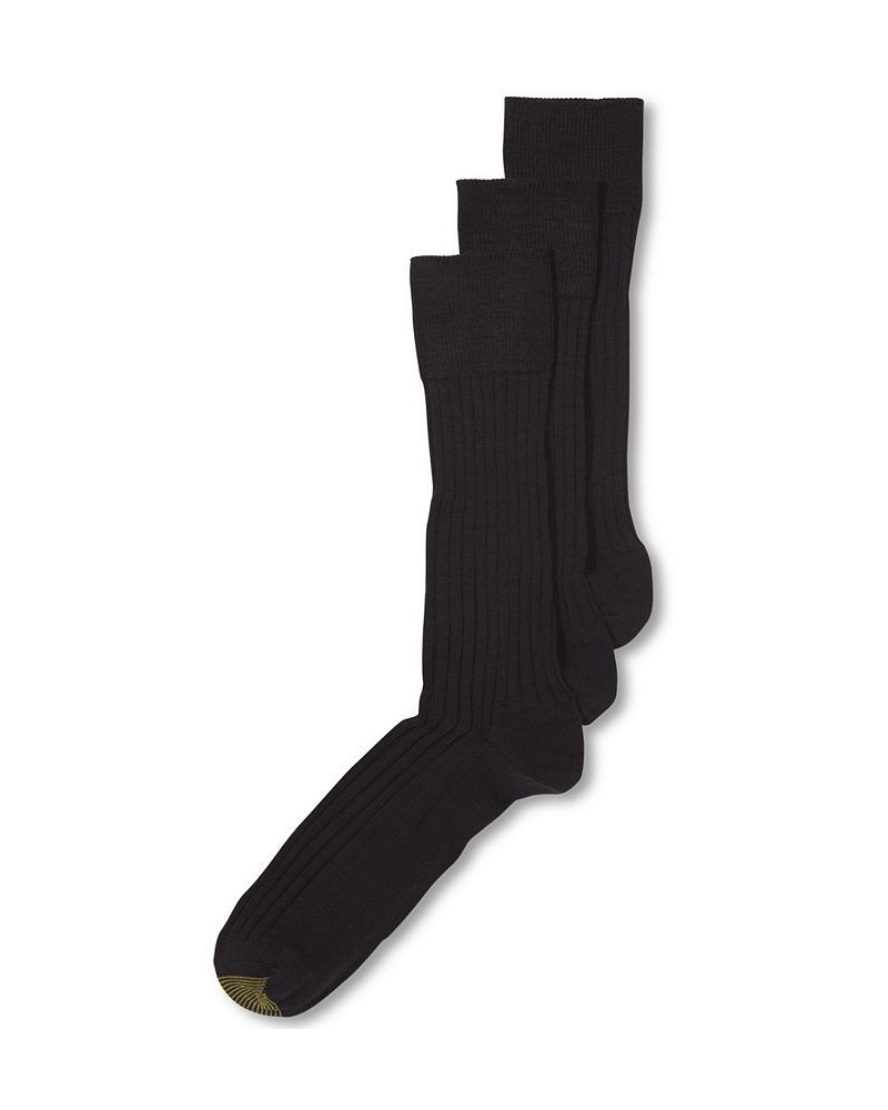 Men's 3- Pack Dress Windsor Wool Crew Socks Black $10.42 Socks