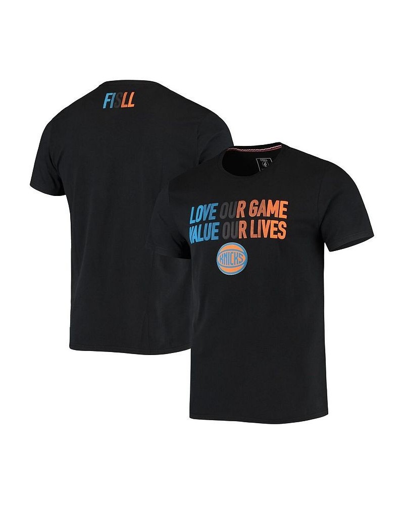 Men's Black New York Knicks Social Justice Team T-shirt $18.71 T-Shirts