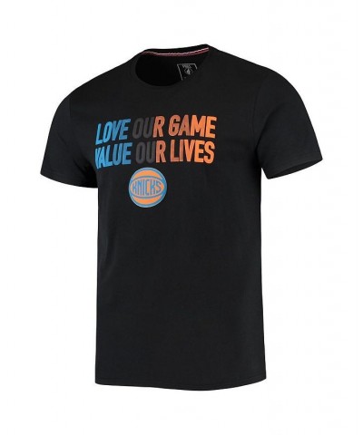 Men's Black New York Knicks Social Justice Team T-shirt $18.71 T-Shirts