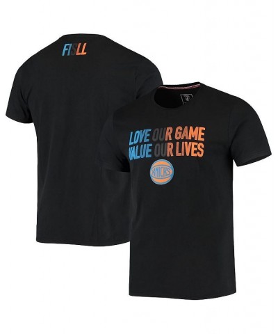 Men's Black New York Knicks Social Justice Team T-shirt $18.71 T-Shirts