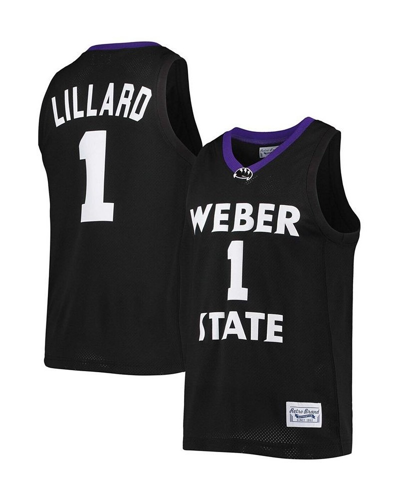 Original Men's Damian Lillard Black Weber State Wildcats Alumni Commemorative Classic Basketball Jersey $45.50 Jersey