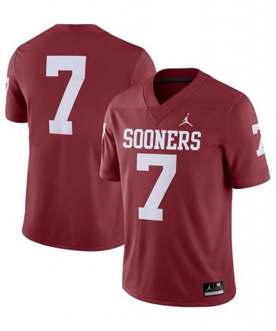 Men's 7 Crimson Oklahoma Sooners Team Game Jersey $52.90 Jersey