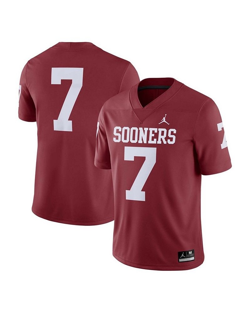 Men's 7 Crimson Oklahoma Sooners Team Game Jersey $52.90 Jersey