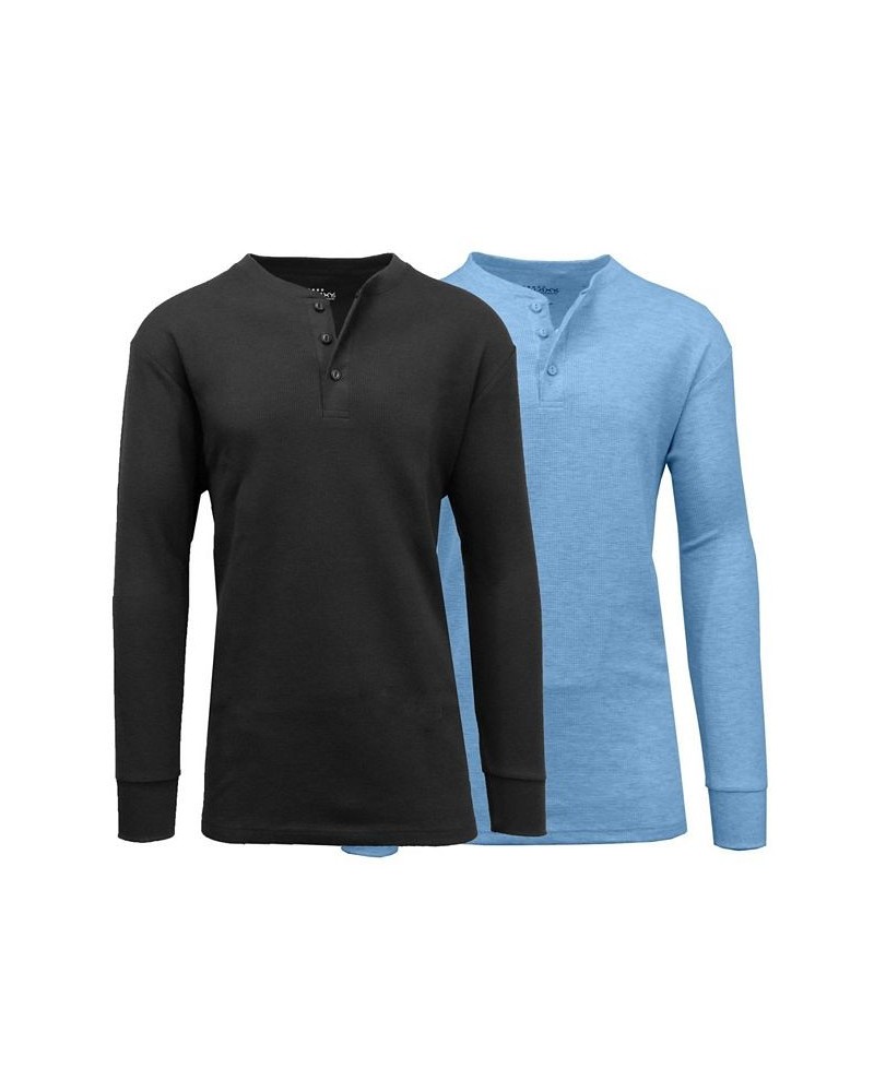 Men's Long Sleeve Thermal Henley Tee, Pack of 2 Multi4 $20.80 T-Shirts