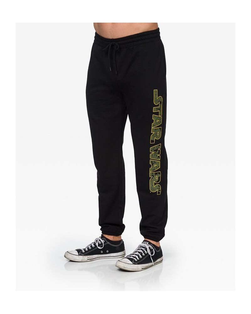 Men's Star Wars Drawstring Jogger Pants Black $16.10 Pants