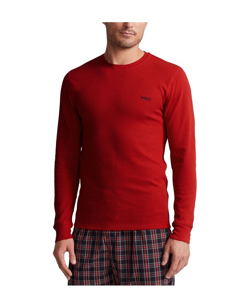 Men's Big & Tall Waffle Knit Thermal Pajama Shirt PD05 $18.06 Pajama