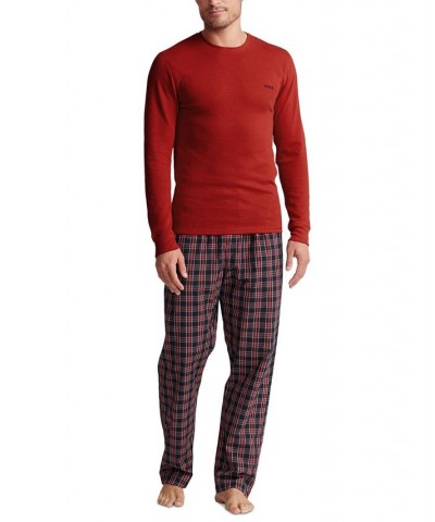 Men's Big & Tall Waffle Knit Thermal Pajama Shirt PD05 $18.06 Pajama