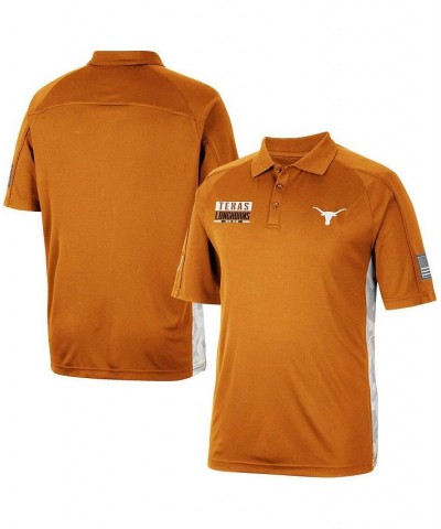 Men's Burnt Orange Texas Longhorns OHT Military-Inspired Appreciation Snow Camo Raglan Polo Shirt $35.99 Polo Shirts