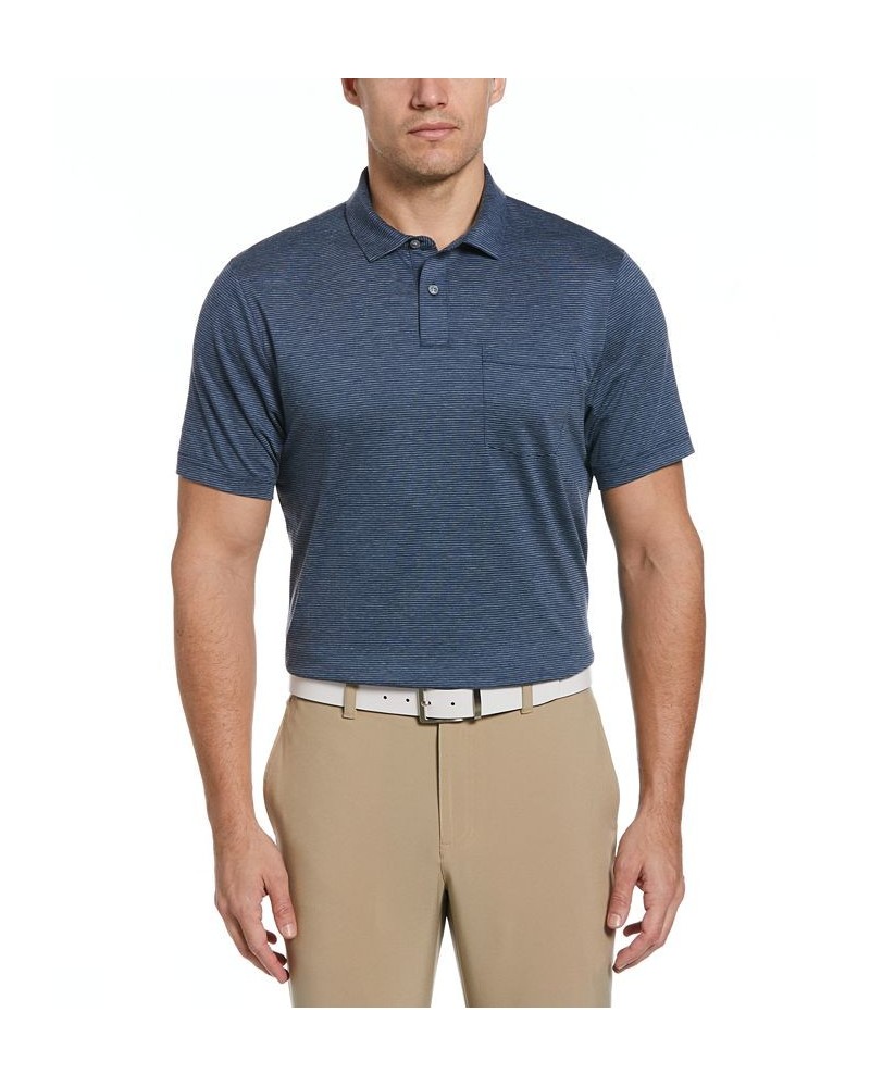 Men's Fine Line Eco Short Sleeve Golf Polo Shirt with Pocket PD03 $19.72 Polo Shirts