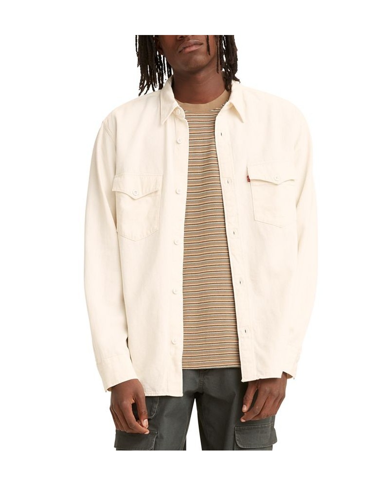 Levi’s Men's Premium Western Style Denim Button-Front Long-Sleeve Shirt Pink $39.38 Shirts