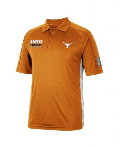 Men's Burnt Orange Texas Longhorns OHT Military-Inspired Appreciation Snow Camo Raglan Polo Shirt $35.99 Polo Shirts