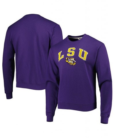 Men's Purple Lsu Tigers 1965 Arch Essential Fleece Pullover Sweatshirt $33.14 Sweatshirt