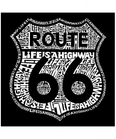 Men's Route 66 Life is a Highway Word Art T-Shirt Black $16.80 T-Shirts