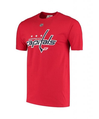 Men's Branded Evgeny Kuznetsov Red Washington Capitals Name and Number T-shirt $21.99 T-Shirts