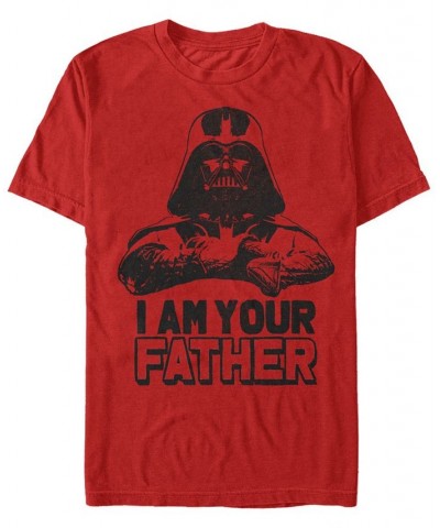 Star Wars Men's Classic Darth Vader I Am Your Father Short Sleeve T-Shirt Red $17.15 T-Shirts