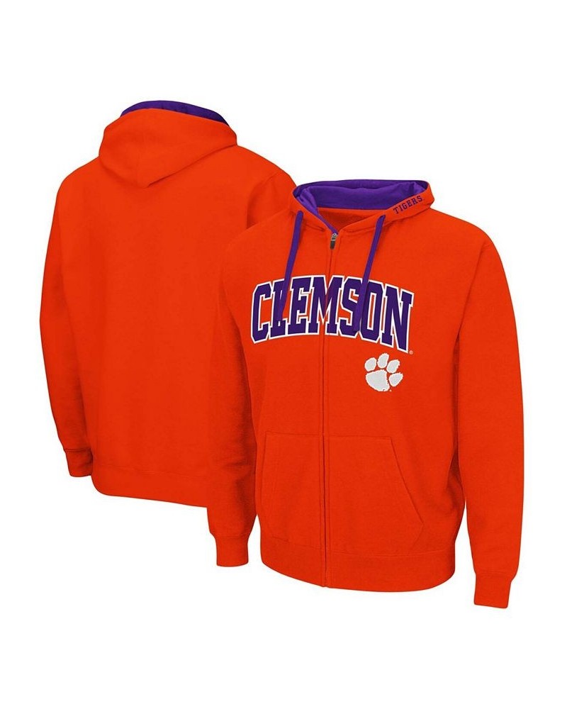 Men's Orange Clemson Tigers Arch Logo 2.0 Full-Zip Hoodie $24.20 Sweatshirt