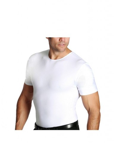 Insta Slim Men's Compression Short Sleeve Crew-Neck T-Shirt White $38.70 Undershirt