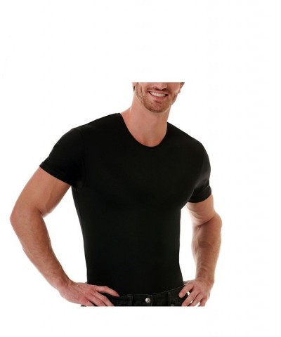 Insta Slim Men's Compression Short Sleeve Crew-Neck T-Shirt White $38.70 Undershirt