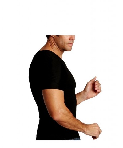 Insta Slim Men's Compression Short Sleeve Crew-Neck T-Shirt White $38.70 Undershirt