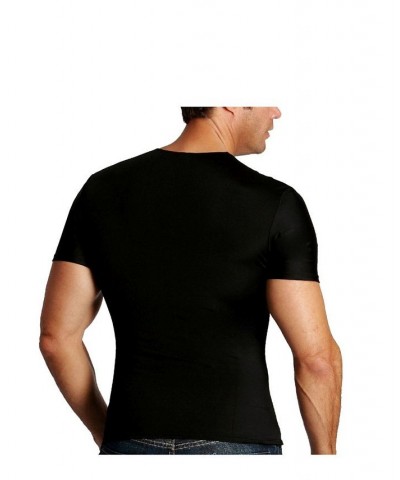 Insta Slim Men's Compression Short Sleeve Crew-Neck T-Shirt White $38.70 Undershirt