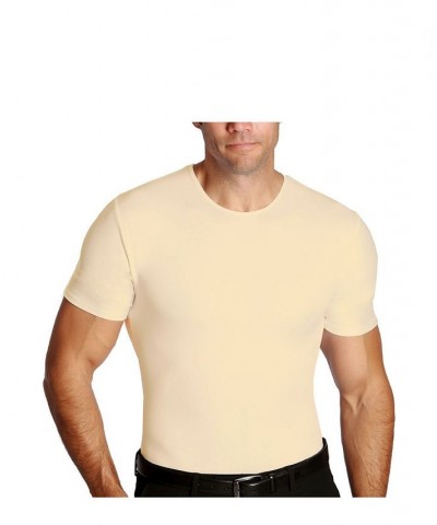 Insta Slim Men's Compression Short Sleeve Crew-Neck T-Shirt White $38.70 Undershirt