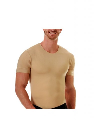 Insta Slim Men's Compression Short Sleeve Crew-Neck T-Shirt White $38.70 Undershirt