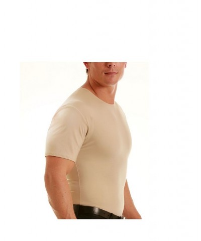 Insta Slim Men's Compression Short Sleeve Crew-Neck T-Shirt White $38.70 Undershirt