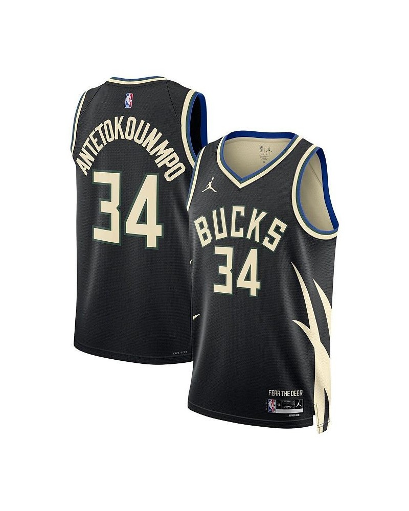 Men's Brand Giannis Antetokounmpo Black Milwaukee Bucks 2022/23 Statement Edition Swingman Jersey $54.60 Jersey