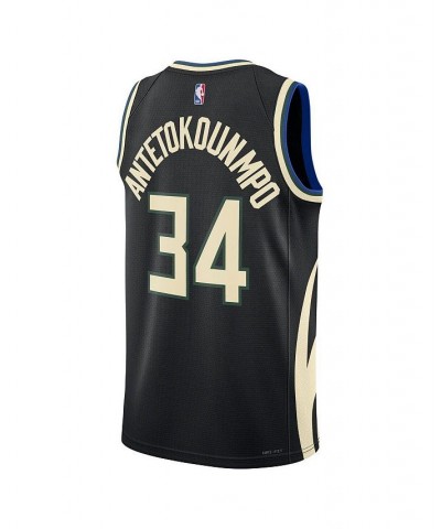 Men's Brand Giannis Antetokounmpo Black Milwaukee Bucks 2022/23 Statement Edition Swingman Jersey $54.60 Jersey