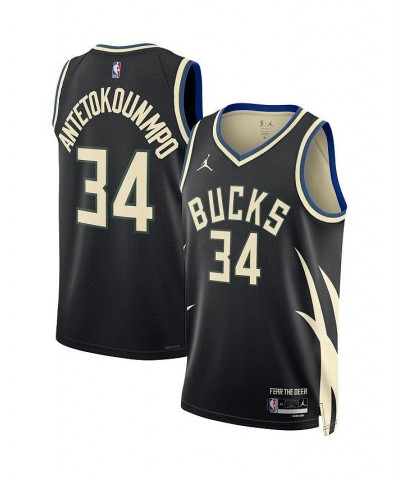 Men's Brand Giannis Antetokounmpo Black Milwaukee Bucks 2022/23 Statement Edition Swingman Jersey $54.60 Jersey