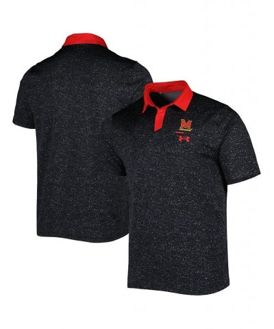 Men's Black Maryland Terrapins Static Performance Polo Shirt $53.99 Polo Shirts