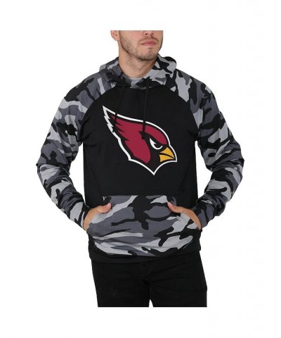 Men's Black Arizona Cardinals Camo Raglan Pullover Hoodie $36.00 Sweatshirt