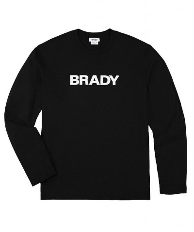 Men's Black Wordmark Long Sleeve T-shirt $20.40 T-Shirts