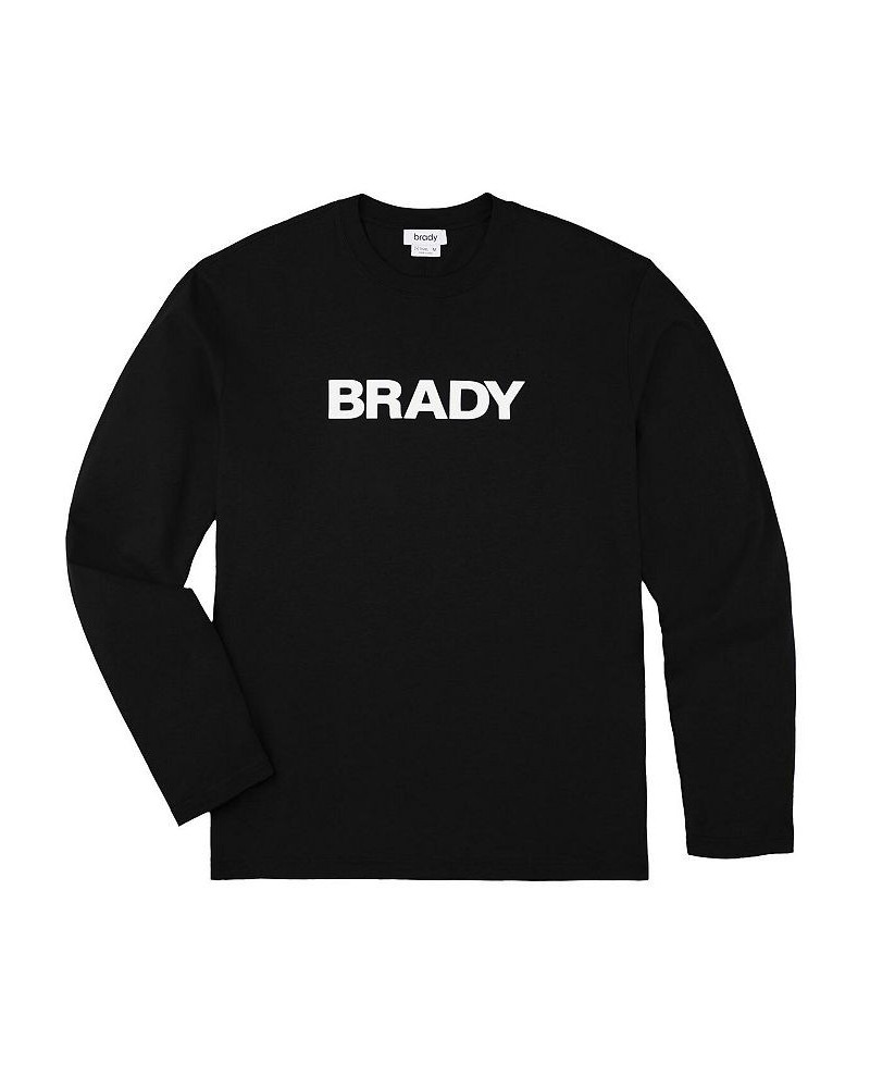 Men's Black Wordmark Long Sleeve T-shirt $20.40 T-Shirts