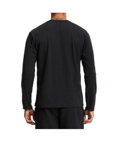 Men's Black Wordmark Long Sleeve T-shirt $20.40 T-Shirts