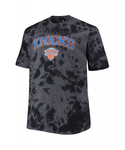 Men's Black New York Knicks Big and Tall Marble Dye Tonal Performance T-shirt $17.10 T-Shirts