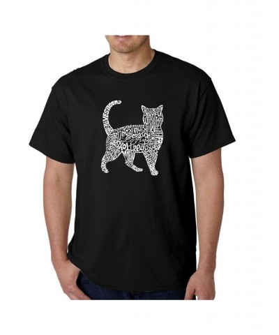 Men's Word Art T-Shirt - Cat Black $15.05 T-Shirts