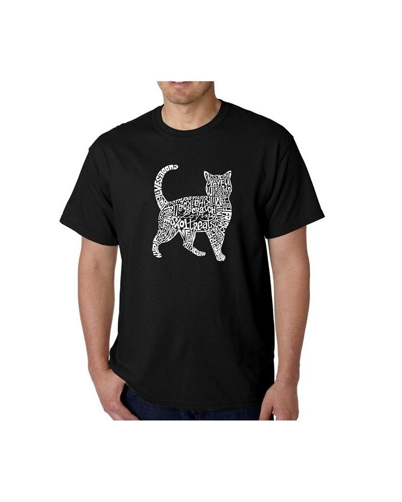 Men's Word Art T-Shirt - Cat Black $15.05 T-Shirts